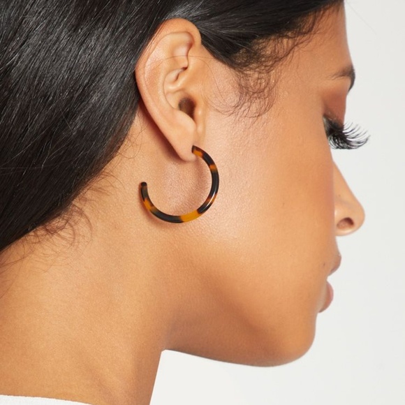 Jewelry - **NEW** Tortoise Shell Hoop Earrings - Small